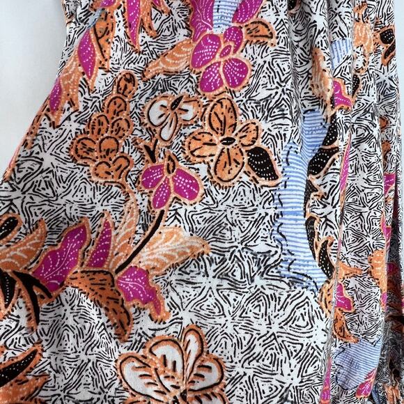 New INC Size Petite Large Floral Sleeveless Cutout Shoulder Long Sleeve Shirt - Picture 6 of 12